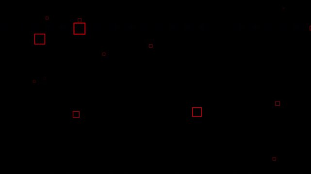 A video where many black squares appear and disappear, alpha channel