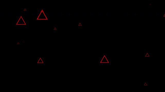 A video where many triangles appear and disappear, alpha channel