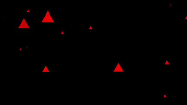 A video where many triangles appear and disappear, alpha channel