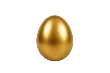 Golden egg symbolizing wealth, prosperity, and investment with transparent background