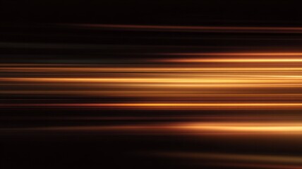 Abstract motion blur with warm tones on black background. AI image