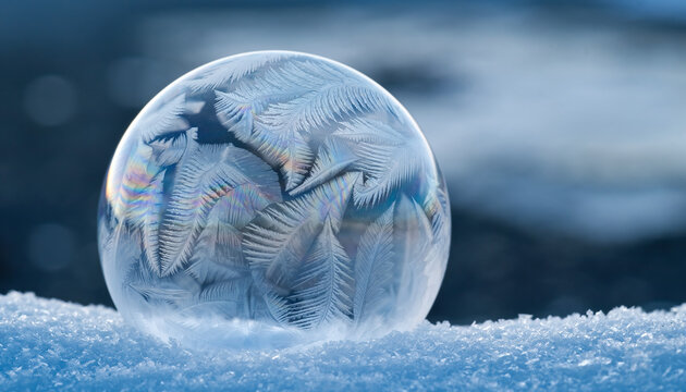Frozen soap bubble - Powered by Adobe