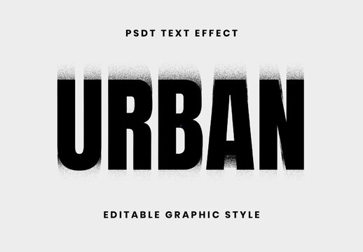 Black Dispersing Text Effect Bold Grunge Font