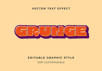 Orange And Purple 90s Throwback Text Effect Retro Chunky Font