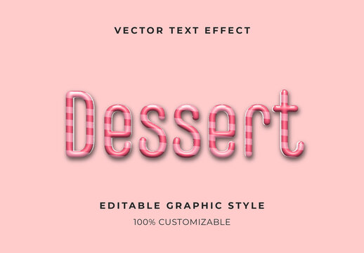 Pink 3D Candy Text Effect Sweet Stripe Font