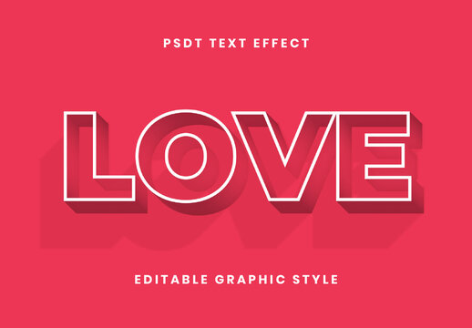 Bold Outline Shadow Text Effect