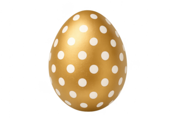 Golden polka dot easter egg for celebration