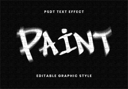 White Spray Text Effect Stencil Grunge Font