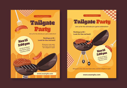 Colorful Tailgate Party Flyer