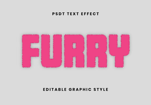 Rose Furry Pink Text Effect Hairy Fluffy Font