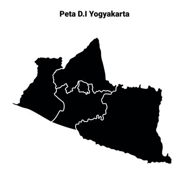 Province map of  Daerah Istimewa Yogyakarta Indonesia 
