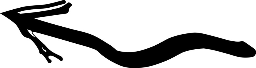 Vector arrow, isolated mark drawn with a brush.