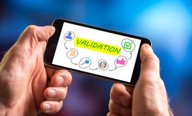 Validation concept on a smartphone