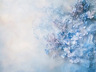 Elegant floral arrangement in cool blue tones for sophisticated design projects