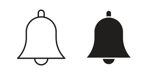 Bell icon collection with multiple styles. EPS10