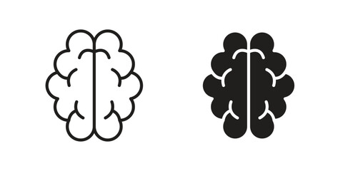 Brain icon collection with multiple styles. EPS10