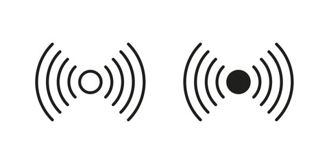 Broadcast icon collection with multiple styles. EPS10