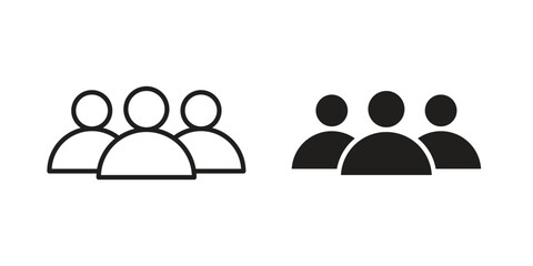 Community icon collection with multiple styles. EPS10