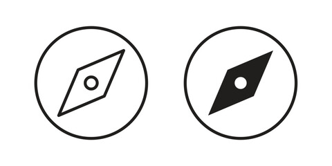 Compass icon collection with multiple styles. EPS10