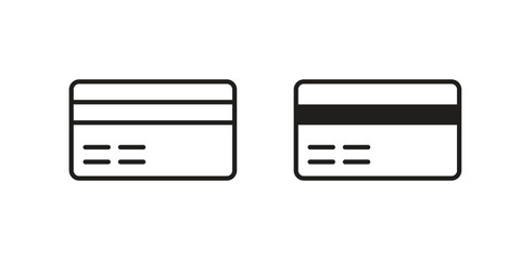 Credit card icon collection with multiple styles. EPS10