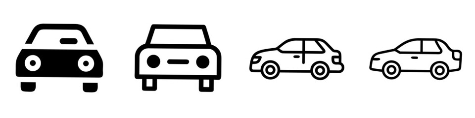 Fototapeta premium car icon set. pictogram isolated on white background. Vector illustration.