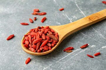 red pepper in wooden spoon