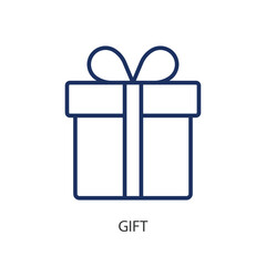 Gift thin line icons. Original vector illustration.