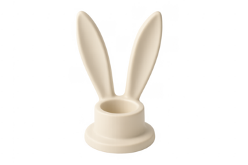 Easter bunny ears egg cup on transparent background