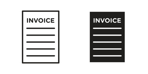 Invoice icon collection with multiple styles. EPS10