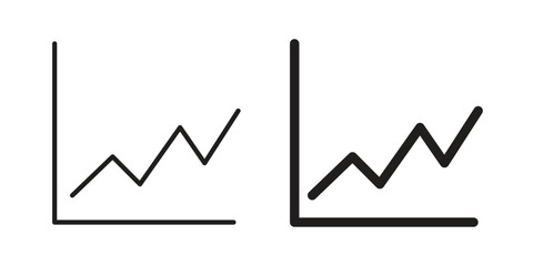 Line chart icon collection with multiple styles. EPS10