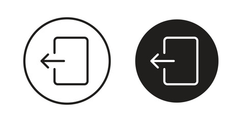 Log out icon collection with multiple styles. EPS10