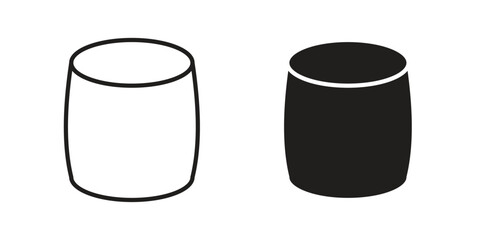 Marshmallow icon collection with multiple styles. EPS10