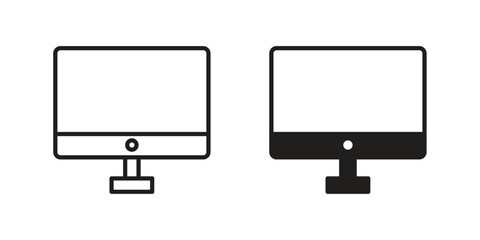 Monitor icon collection with multiple styles. EPS10