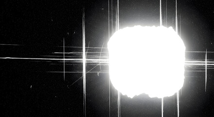 Intense White Star Lens Flare Grunge Overlay Texture Background