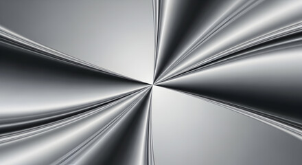 Dynamic Polished Chrome Metal Texture Abstract Background Radial Silver Gradient Design