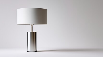 Elegant Illumination: A sleek, modern lamp casts a gentle glow, its simple design and soft light creating a sense of calm and sophistication.
