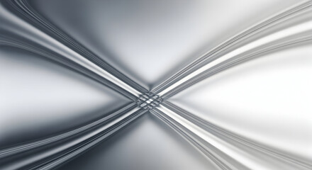 Modern Chrome Fluid Waves Abstract Shiny Background