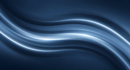 Futuristic Dark Blue Wave Background Glowing Neon Speed Lines