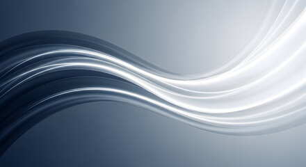 Modern Abstract Wave Flowing Gradient Background Glowing White Lines