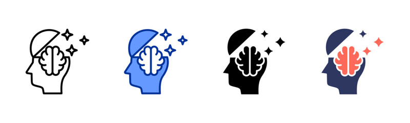 Open Mind icon set multiple style collection