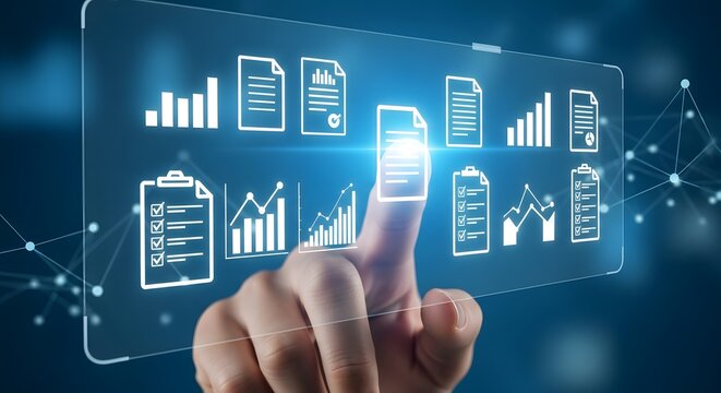 Digital Data Management and Analysis with Futuristic Interface.