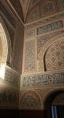 Intricate Islamic Art and Architecture in Granada, Spain.