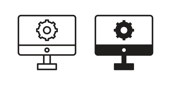 Web development icon collection with multiple styles. EPS10