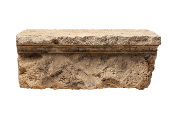 Stone Parapet Isolated on White Background