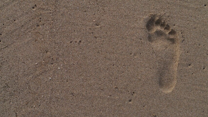 CA Vta Man's Footprint in Wet Beach Sand 2025