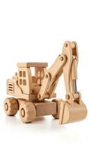 Wooden Toy Excavator - A Classic and Educational Plaything for Children.