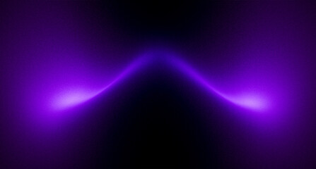 Symmetrical purple neon light forming an upward-pointing V-shape or arc on a dark background, creating a mysterious, futuristic glow.