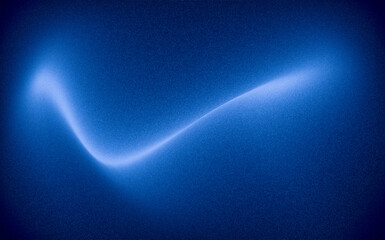 Soft blue glowing wave line against a textured, deep blue background. Gentle, continuous curve symbolizing fluidity and movement.