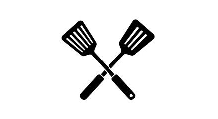Crossed Spatulas - A Culinary Icon for Cooking and Kitchenware.