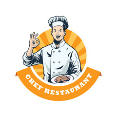 chef logo and labels design